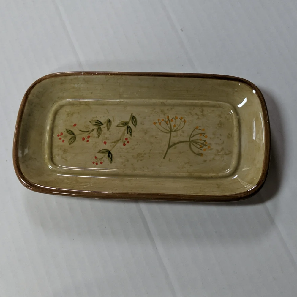 222 Fifth, primitive decor, butter dish